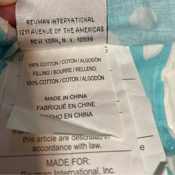 LAURA ASHLEY Quilted Standard Shams Cotton Butterflies Polka Dots Set of 2 - Picture 11 of 16